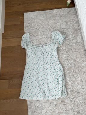 Princess Polly White Mini Dress with Teal Floral
